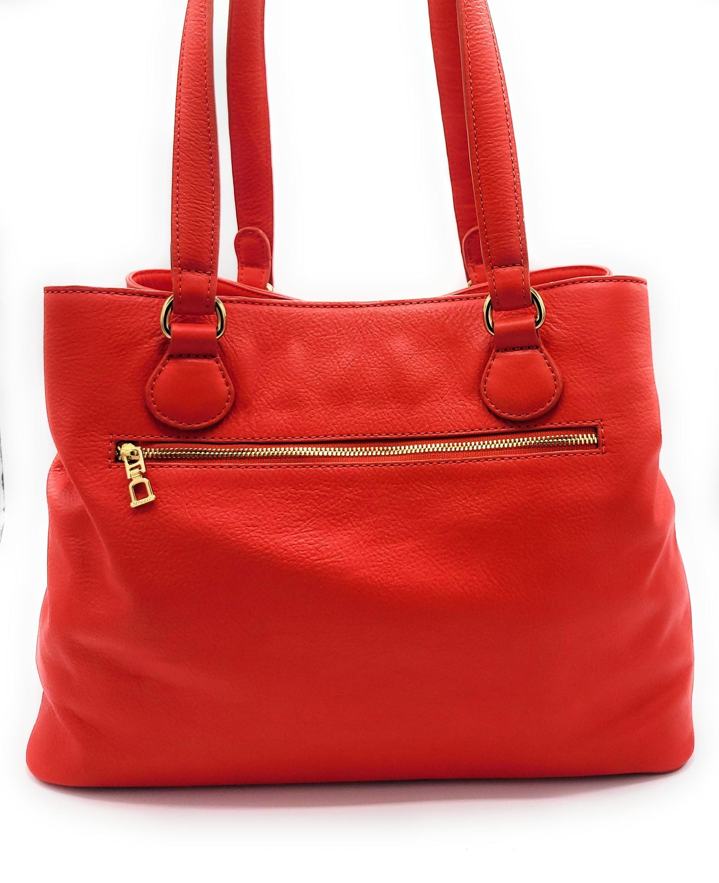 Rosie Leather Twin Strap Shoulder Bag - Red