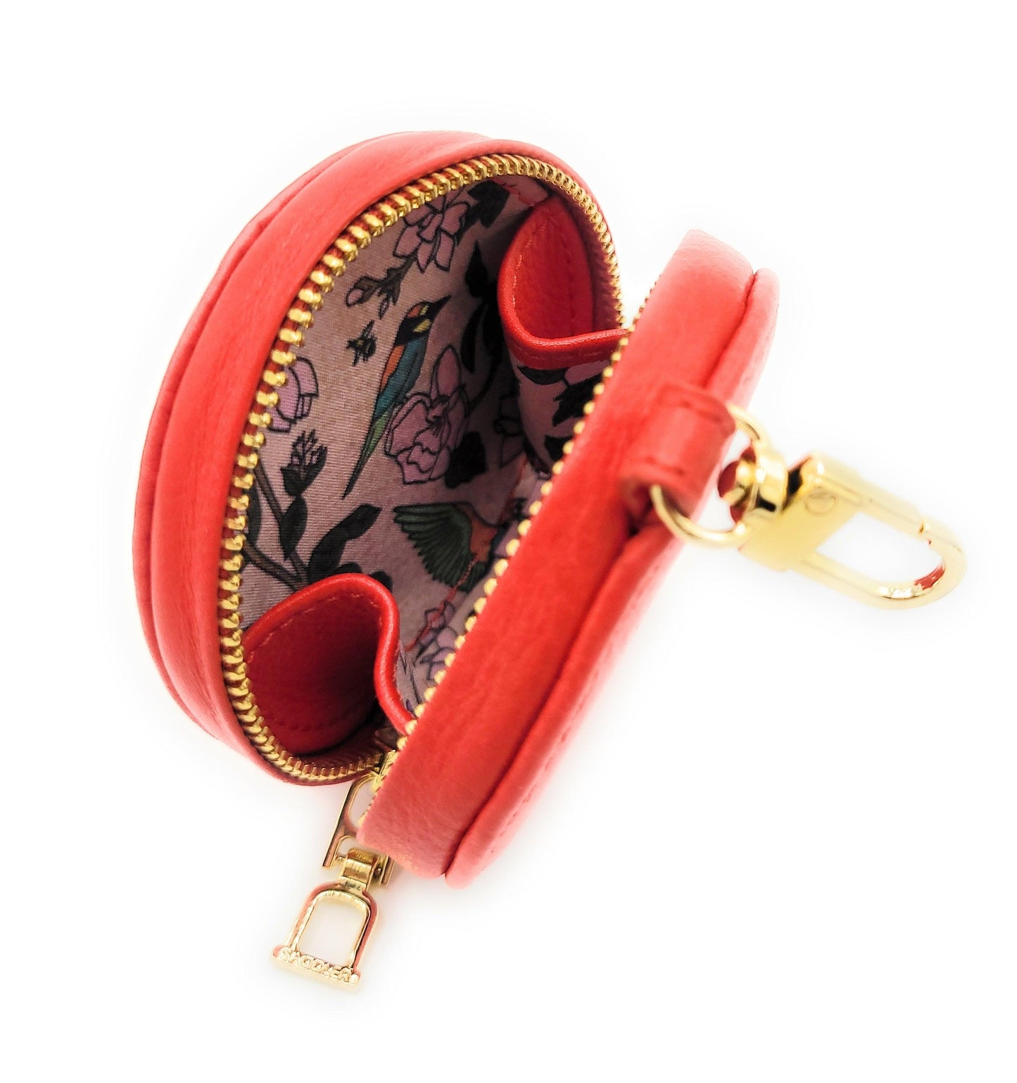 Ivy Leather Zip Top Coin Purse - Red