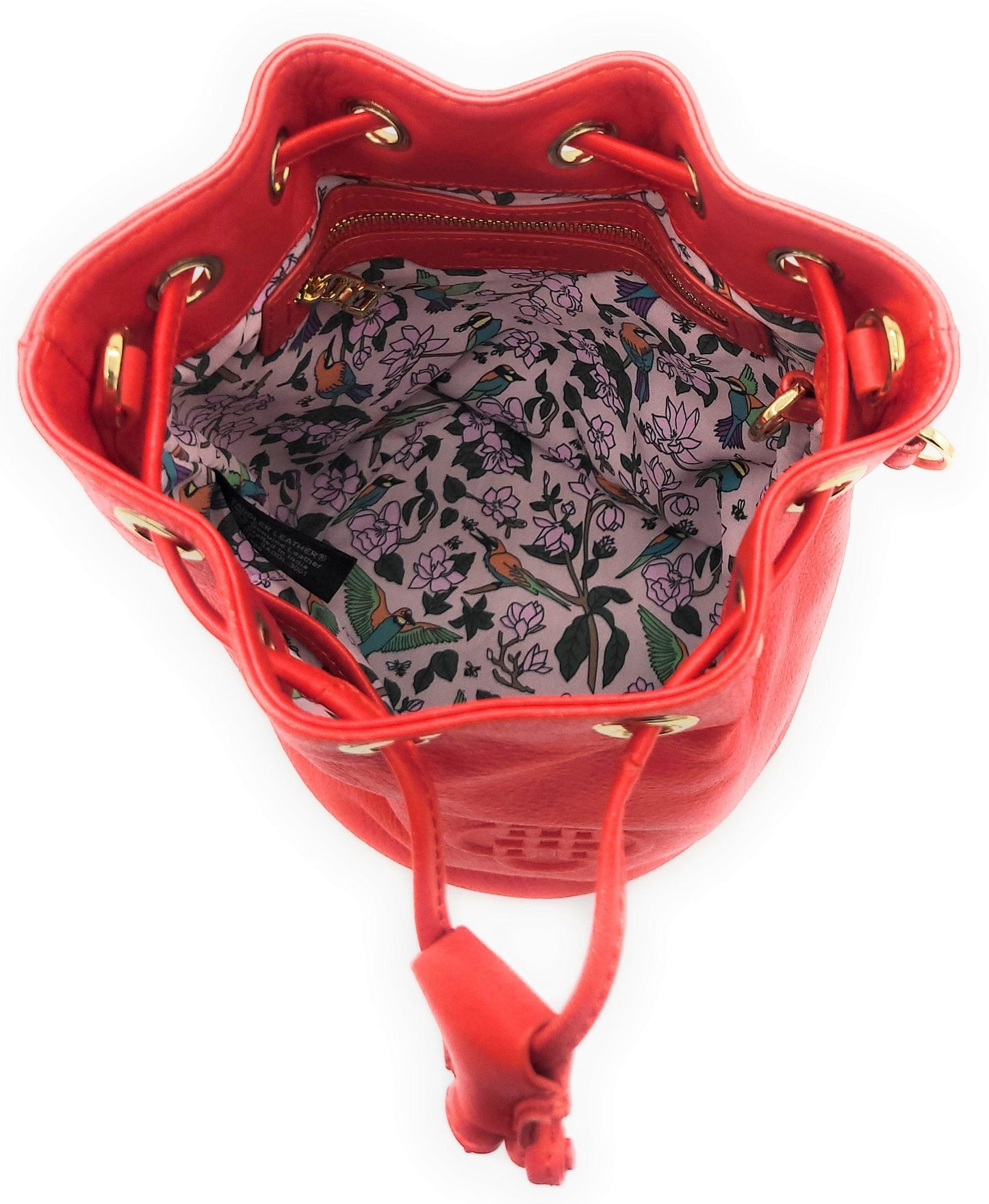 Pixie Leather Drawstring Crossbody Bag