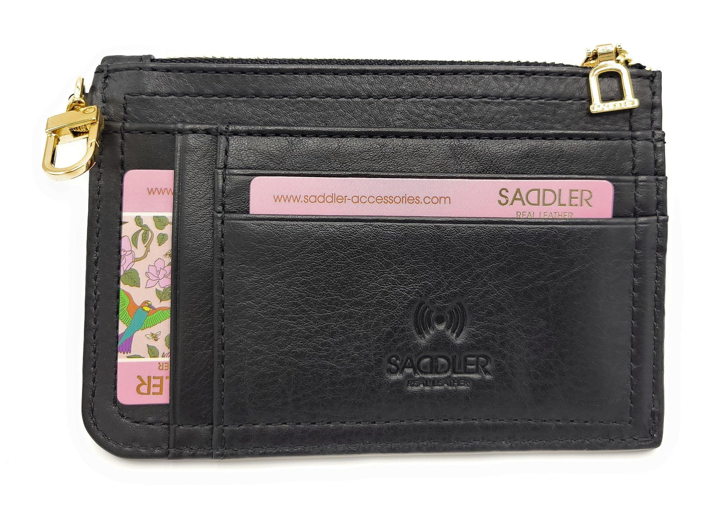 Saddler Piper Leather Top Zip Card Holder