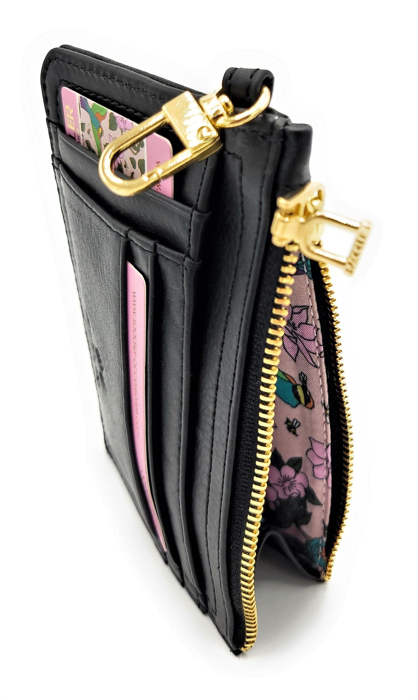 Saddler Piper Leather Top Zip Card Holder