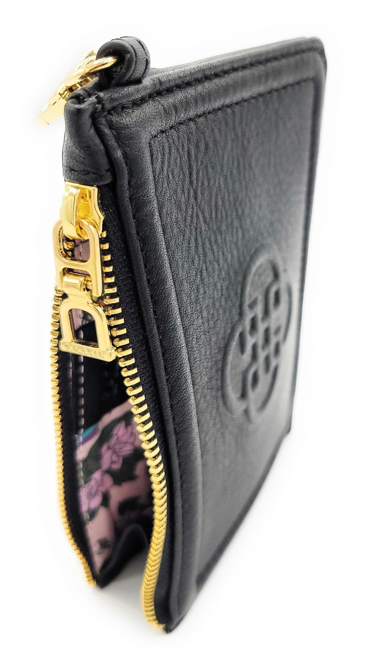 Saddler Piper Leather Top Zip Card Holder