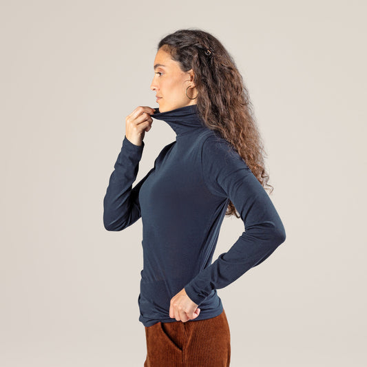 Organic Cotton Turtleneck T-Shirt – Womens