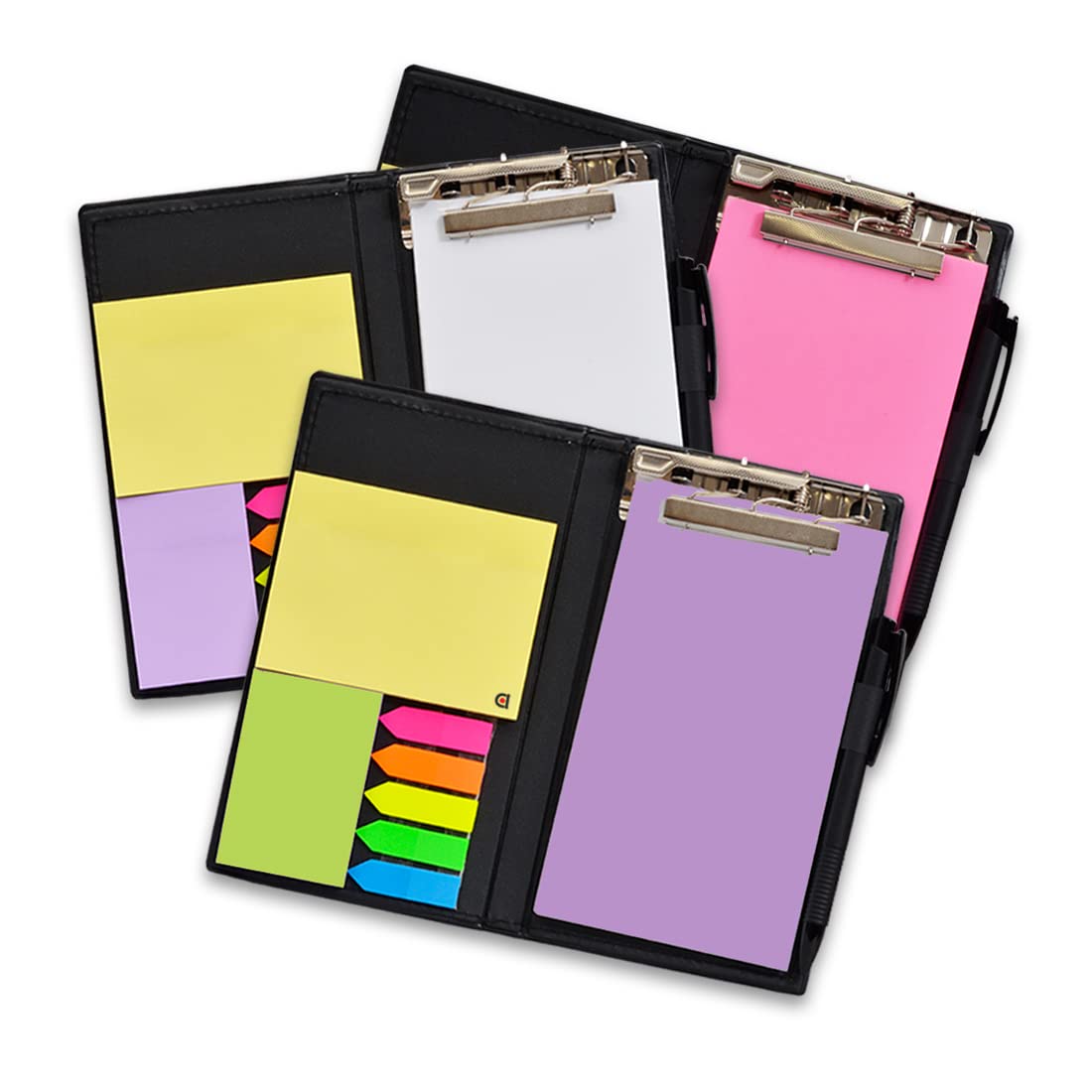 Organizador de escritorio para regalo: notas adhesivas, blocs de notas y portalápices (blanco)