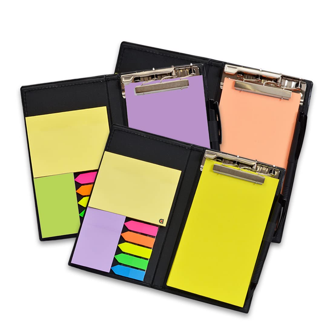 Organizador de escritorio para regalo: notas adhesivas, blocs de notas y portalápices (blanco)