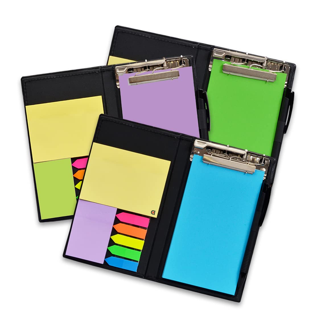 Organizador de escritorio para regalo: notas adhesivas, blocs de notas y portalápices (blanco)