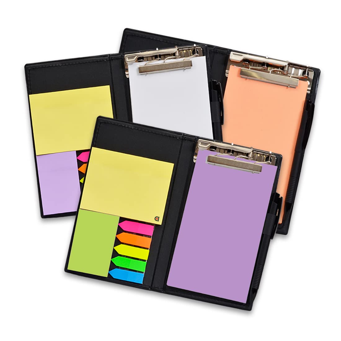 Organizador de escritorio para regalo: notas adhesivas, blocs de notas y portalápices (blanco)