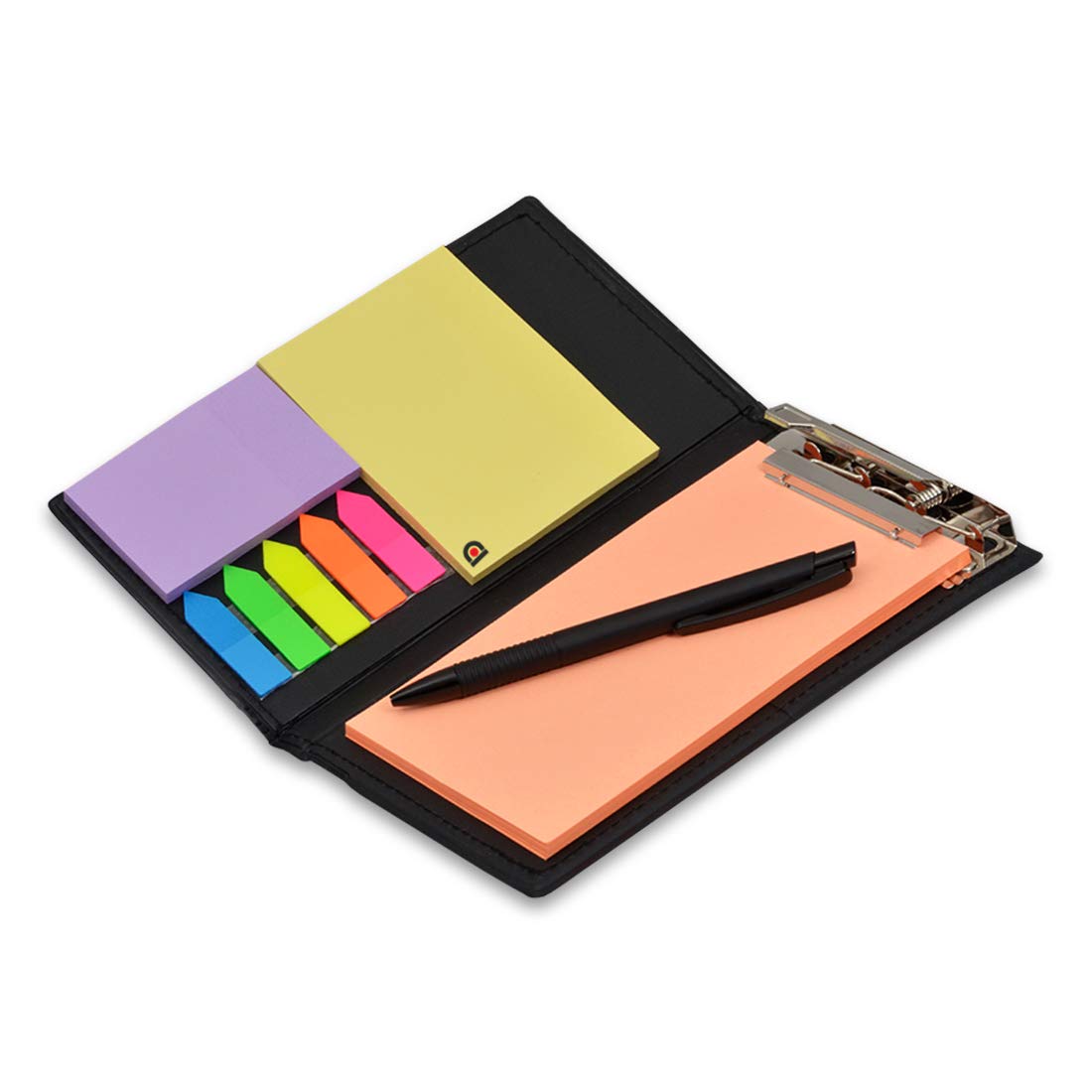 Organizador de escritorio para regalo: notas adhesivas, blocs de notas y portalápices (blanco)