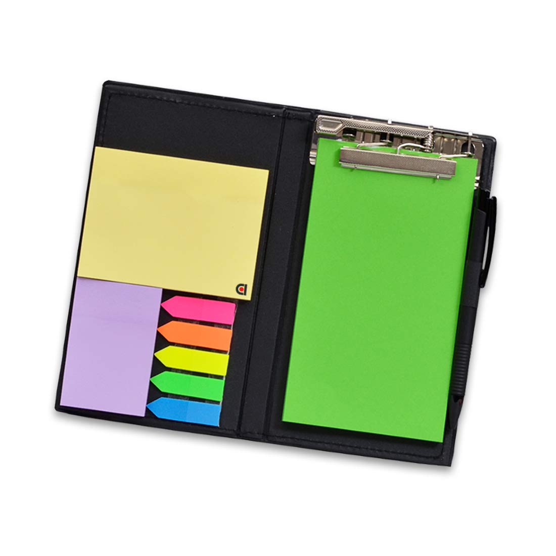 Organizador de escritorio para regalo: notas adhesivas, blocs de notas y portalápices (blanco)