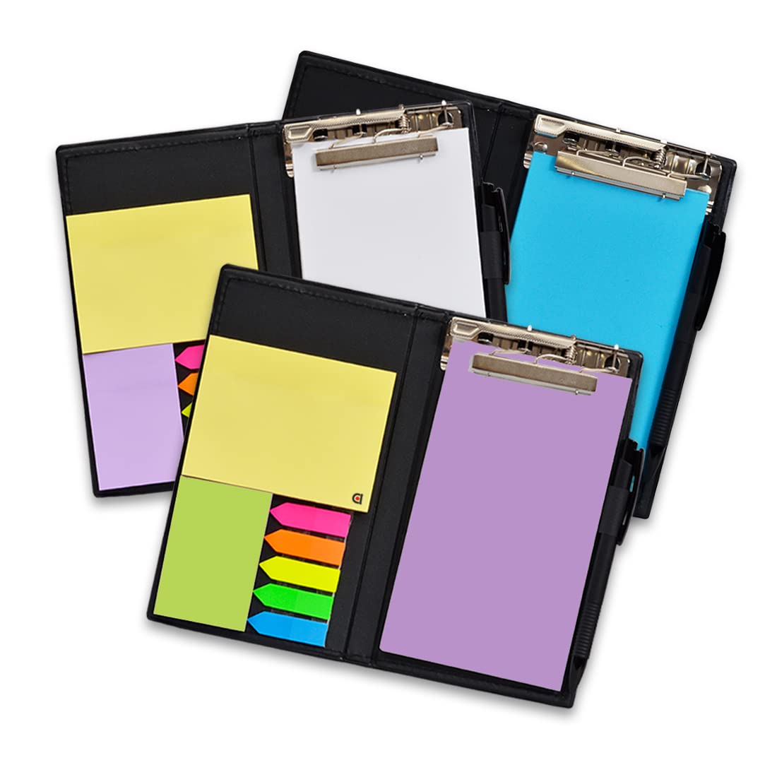 Organizador de escritorio para regalo: notas adhesivas, blocs de notas y portalápices (blanco)