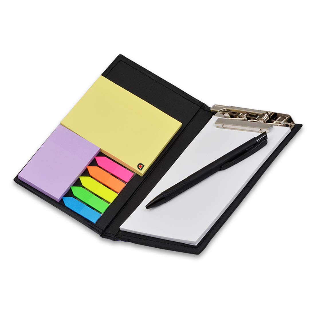 Organizador de escritorio para regalo: notas adhesivas, blocs de notas y portalápices (blanco)