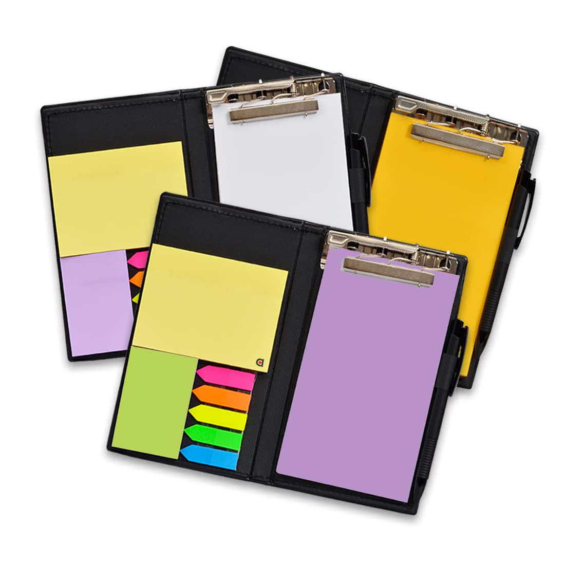 Organizador de escritorio para regalo: notas adhesivas, blocs de notas y portalápices (blanco)