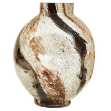 Jarrón pequeño de cristal Heba - Diseño multicolor en terracota