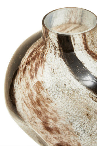 Jarrón pequeño de cristal Heba - Diseño multicolor en terracota