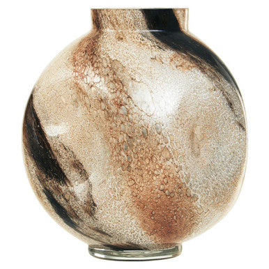 Jarrón grande de cristal Heba - Diseño multicolor en tonos tierra