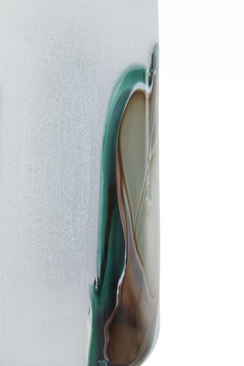 Jarrón alto de cristal Hakan - Diseño multicolor en tonos tierra