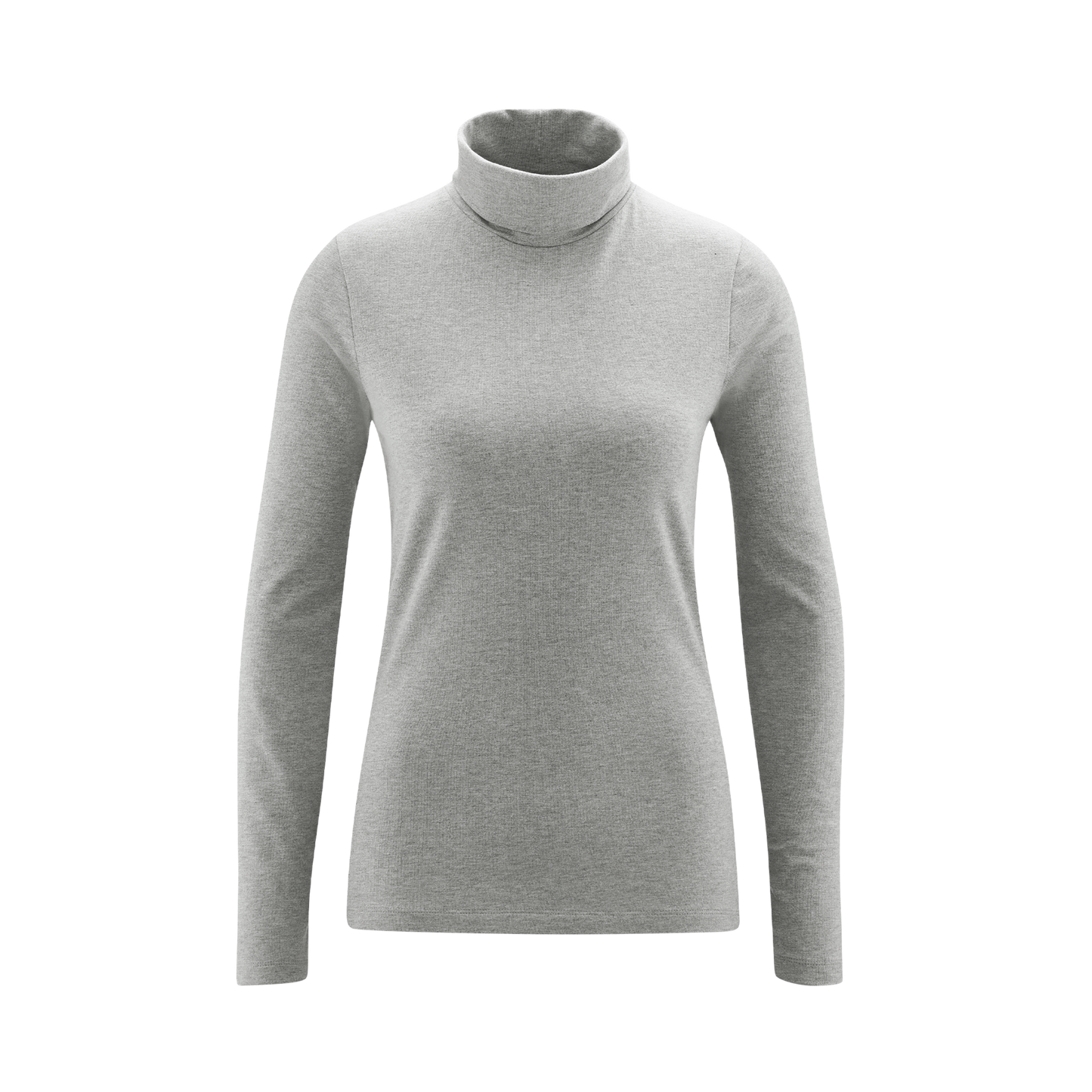 Organic Long Sleeve Stretch Turtleneck T-shirt — Womens