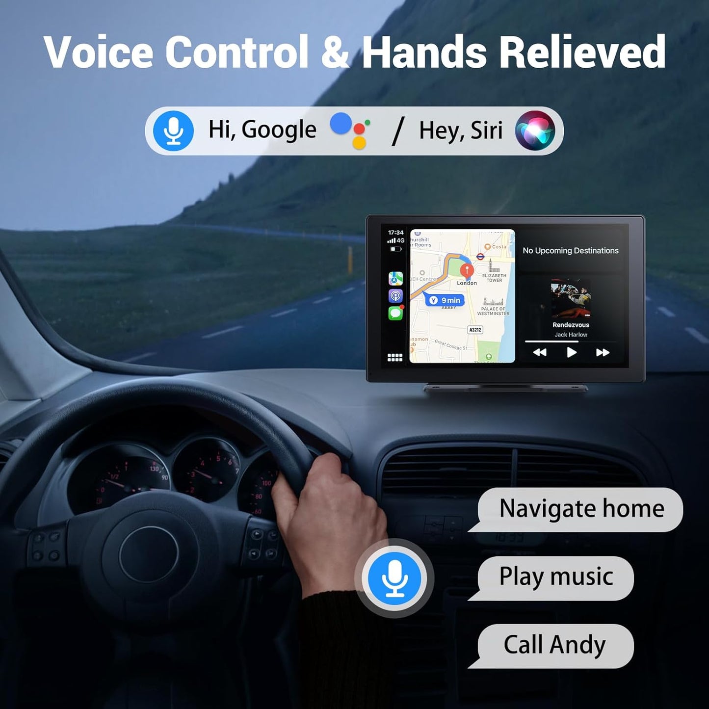 SmartDash™ CarPlay Tablet 7" - Wireless Display with GPS & Bluetooth
