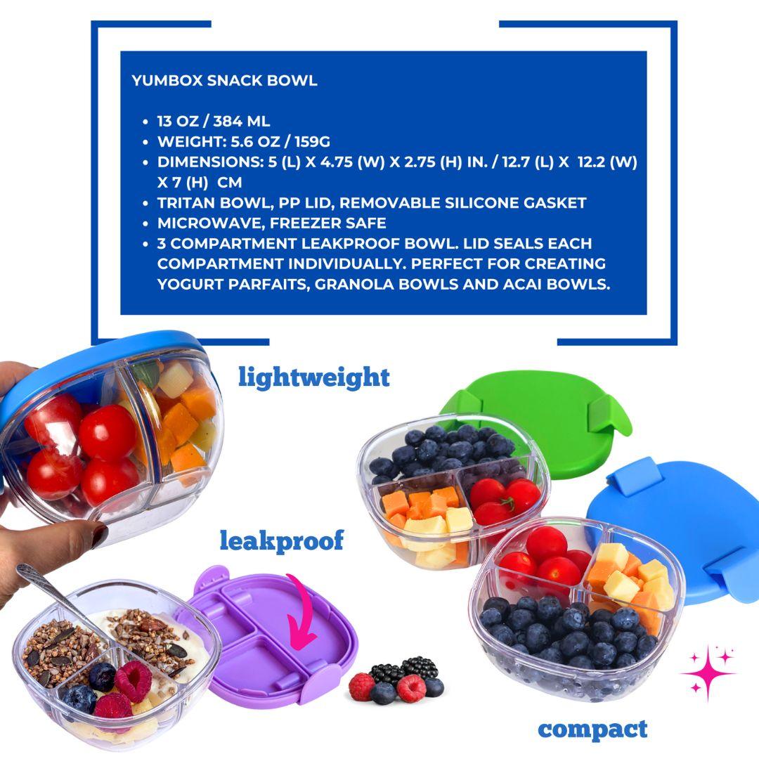 Yumbox Leakproof Snack Bowl - 3 Compartment - Bascora