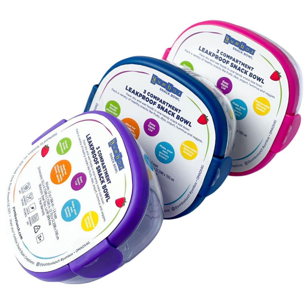 Yumbox Leakproof Snack Bowl - 3 Compartment - Bascora