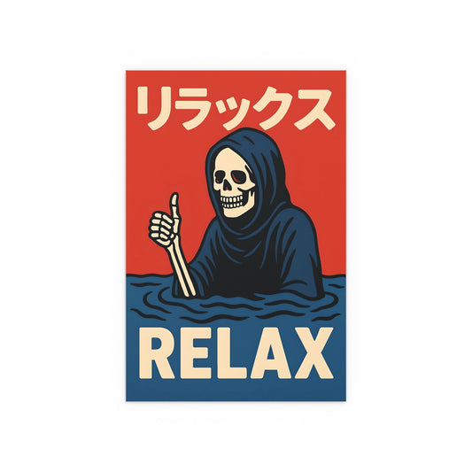 Relax Grim Reaper Print - Bascora