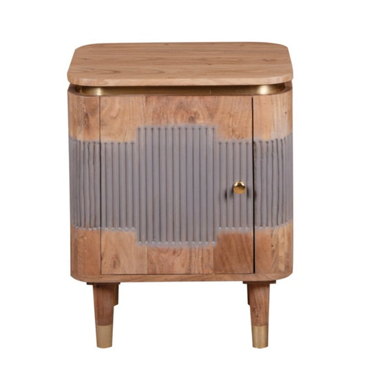 Berkley Acacia Wood Bedside Table - Bascora