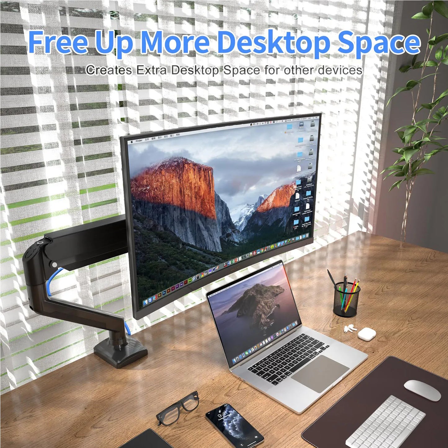 Dual Monitor Mounting Bracket - Desktop Universal Stand