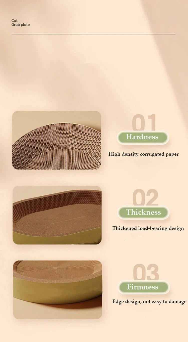 Eco-Friendly Cat Scratcher and Bed Set - Corn Binder Construction