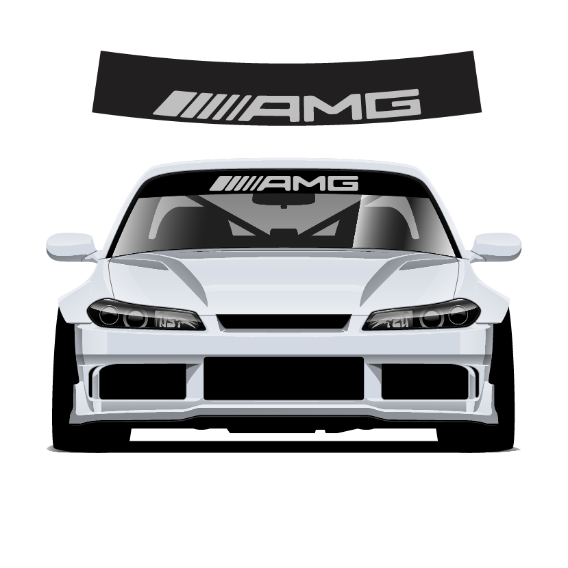 AMG car decal on a white background