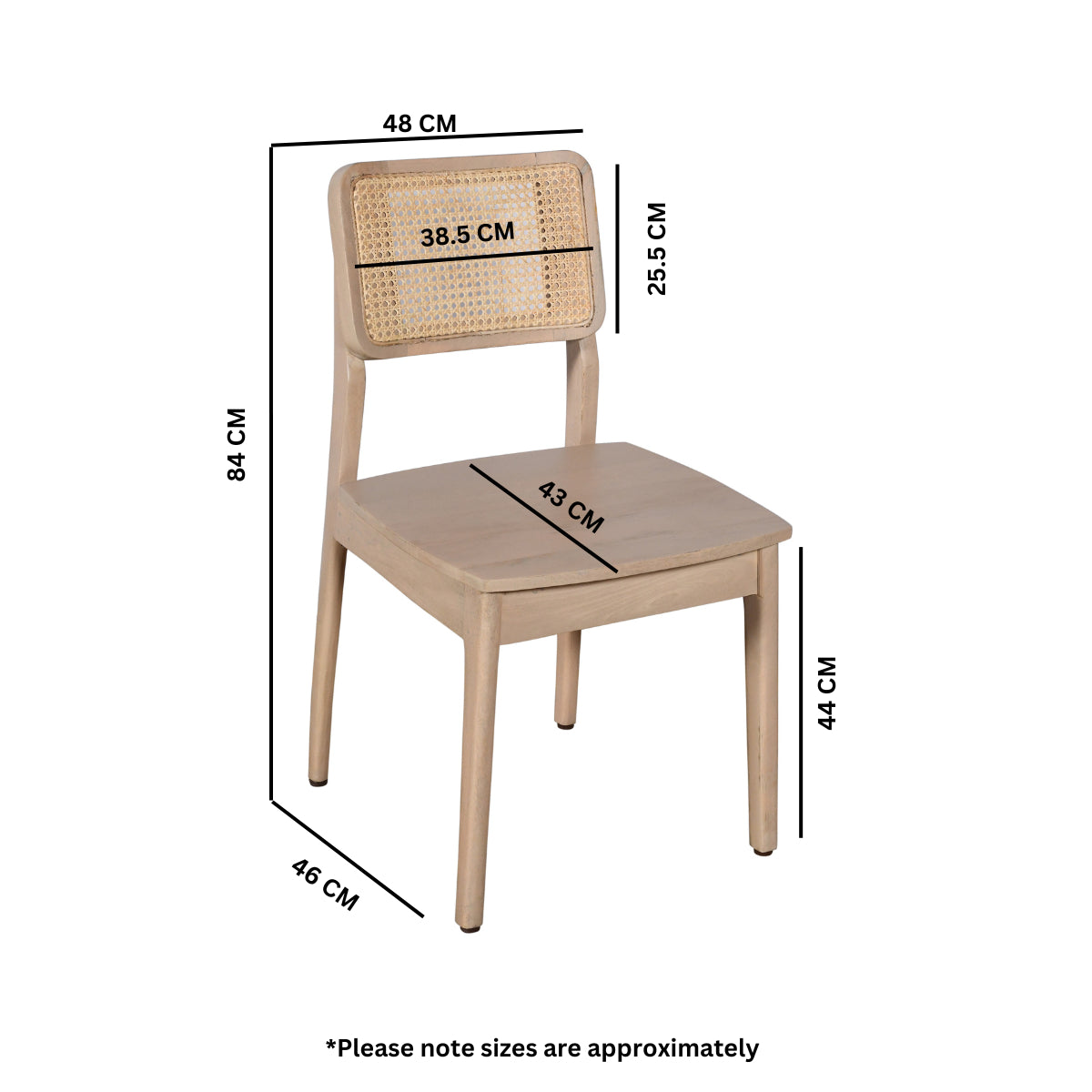 Chester Cane and Wood Dining Chair