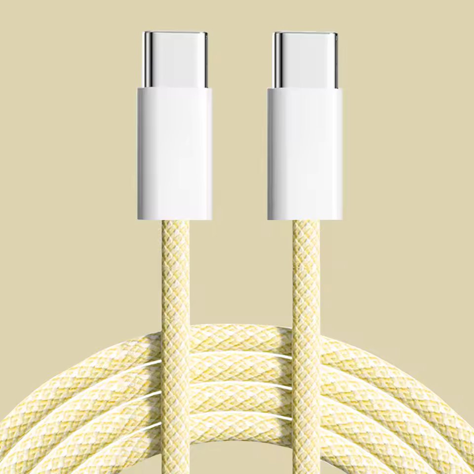 USB-C to USB-C Braided Colourful Charging Data Cable 1M 30W
