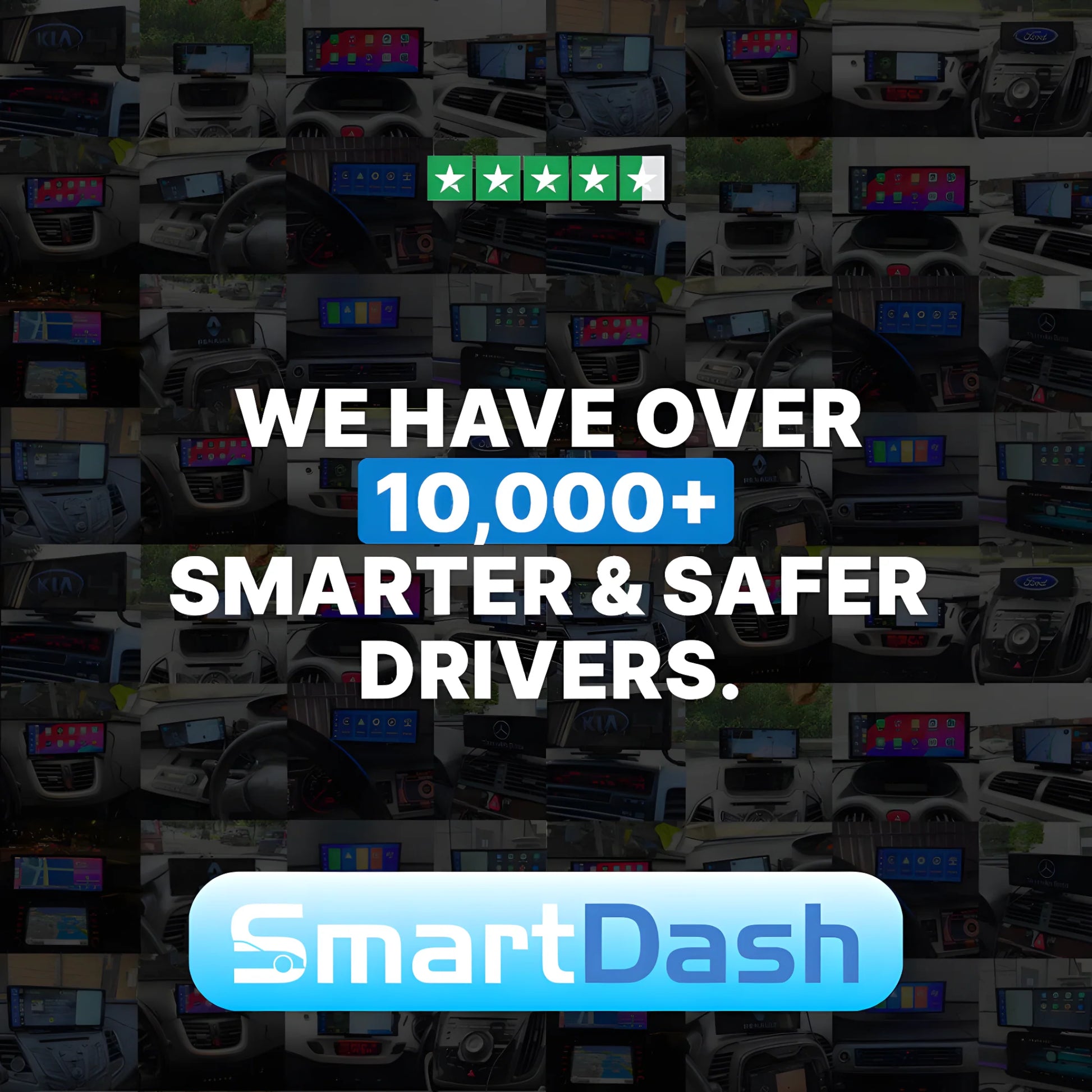 SmartDash™ Pro CarPlay Tablet 2025 - 10.26" Wireless Display with GPS & Dash Cam - Bascora