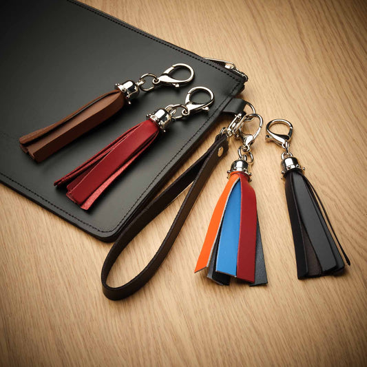 Leather Mini Tassel Bag Charm – Pride