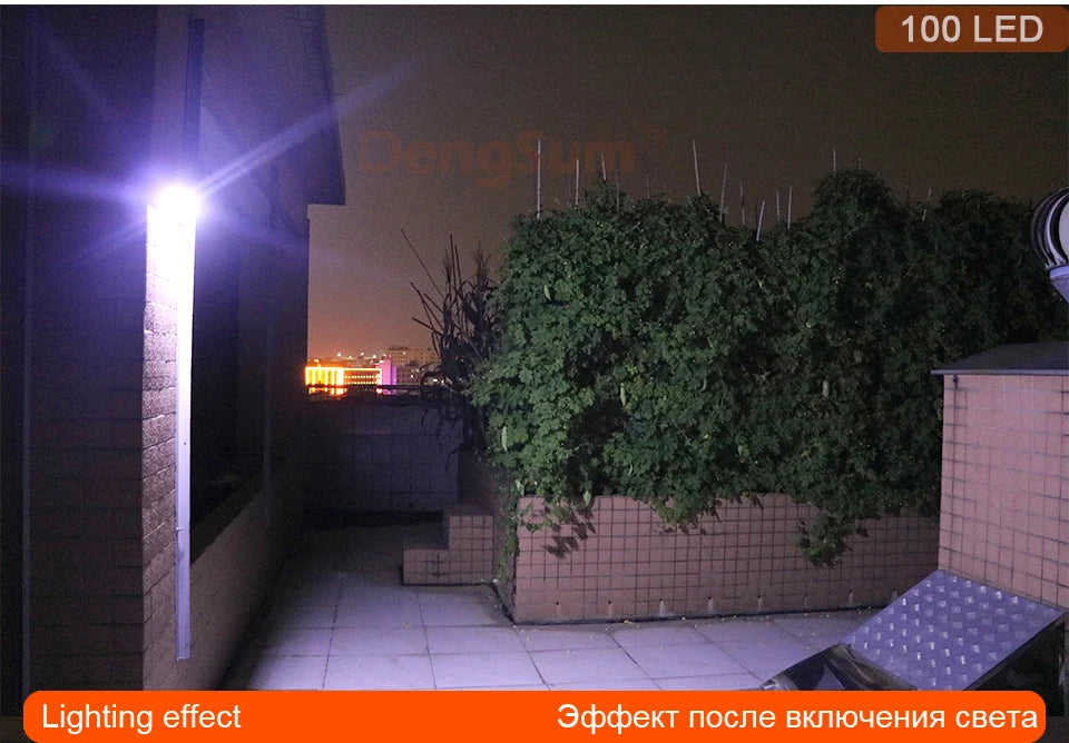 PIR Motion Sensor 100LED Solar Street Light