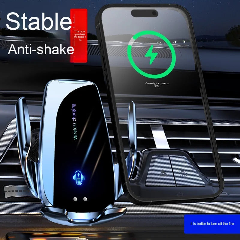15W Car Wireless Charger Q96 - Auto Open/Close Phone Holder