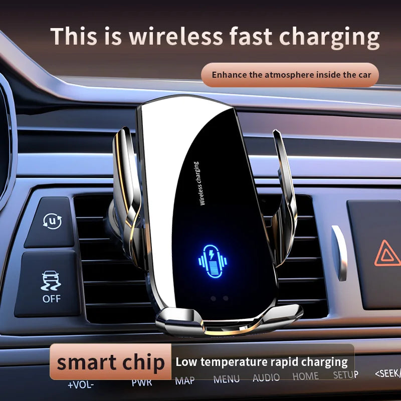 15W Magnetic Car Wireless Charger - 360° Air Vent Mount