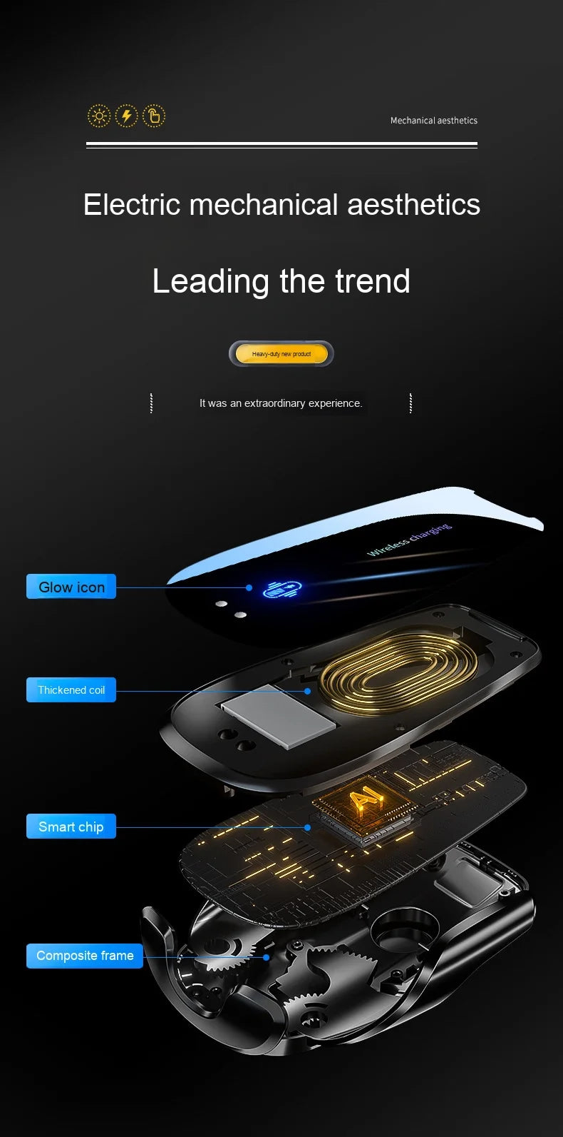15W Car Wireless Charger Q96 - Auto Open/Close Phone Holder