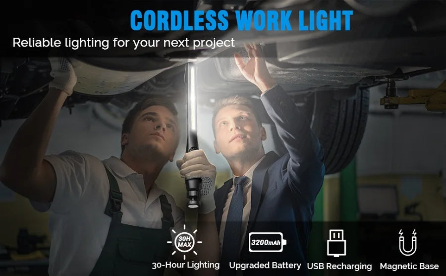 Portable LED Inspection Light - Magnetic COB Work Light for Car Repair