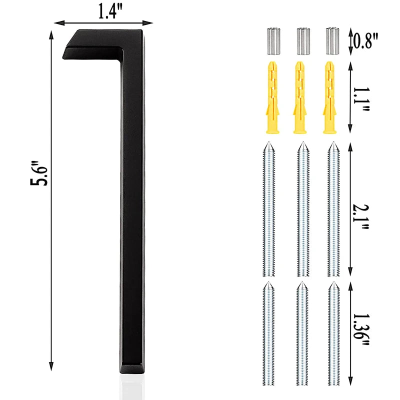 Extra Large Floating House Numbers 142mm - Modern Black Address Signs