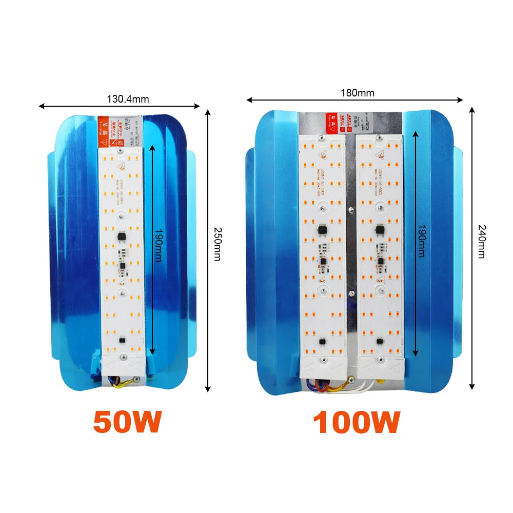LED Grow Light 50W/100W - Full Spectrum Indoor Greenhouse Lamp