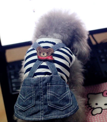 Vestidos de verano a rayas para mascotas