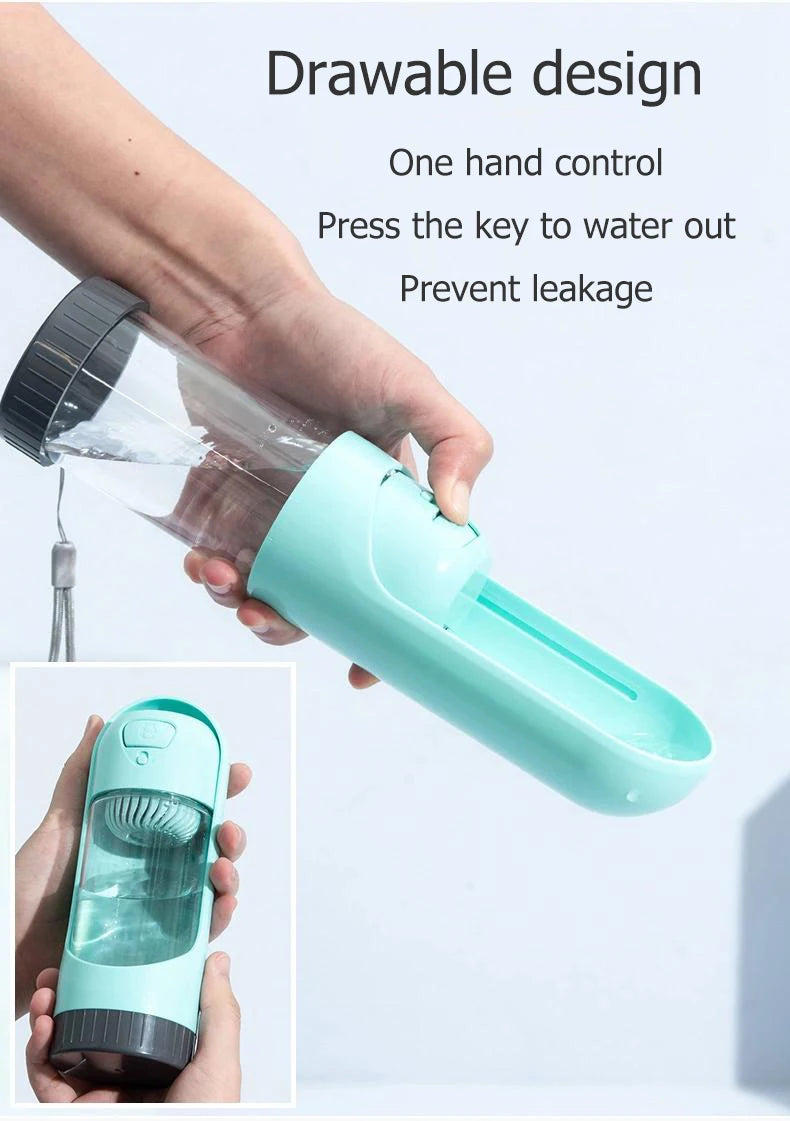 Portable Pet Water Bottle - Travel Drink Container for Dog
