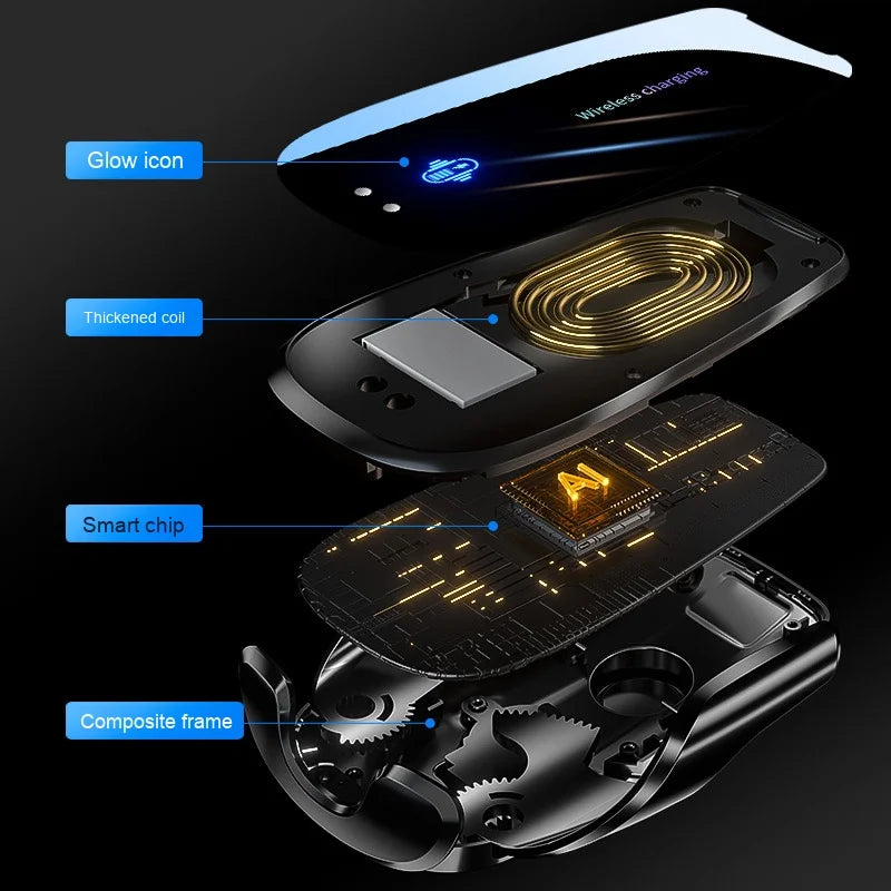 15W Car Wireless Charger Q96 - Auto Open/Close Phone Holder