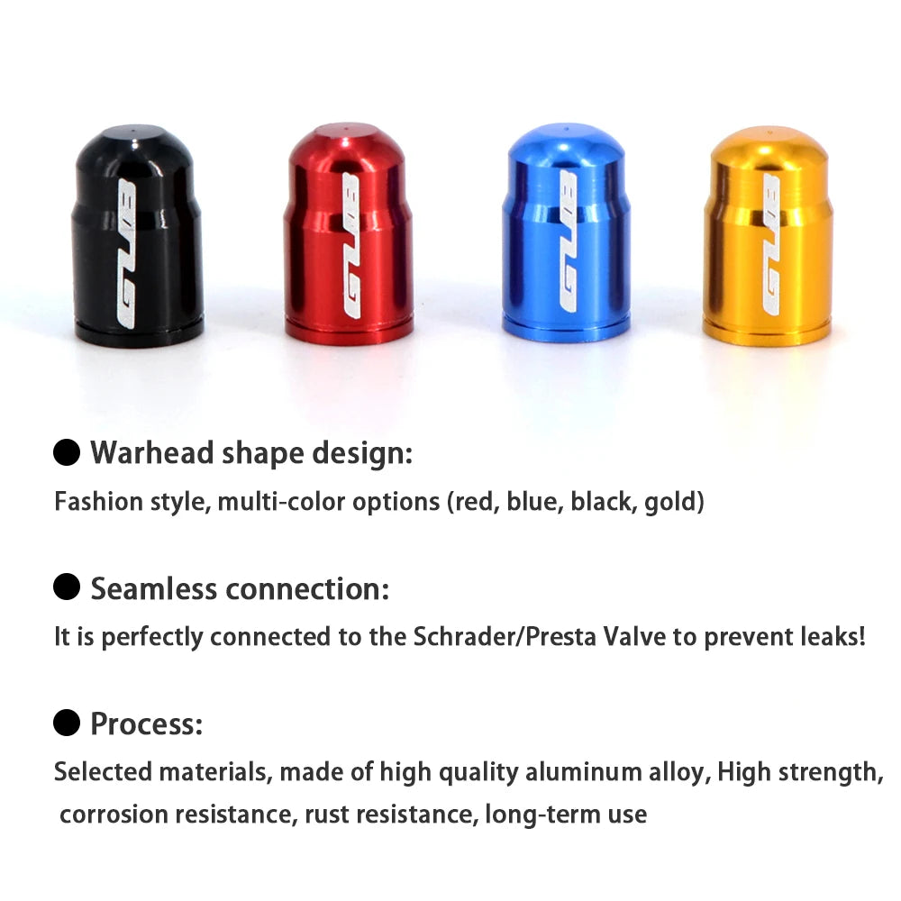 Aluminum CNC Bicycle Tire Valve Cap - Dustproof Schrader Presta
