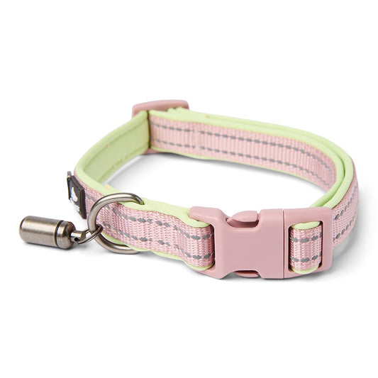 3 Peaks Padded Easy Clean Dog Collar Pink Large - Bascora