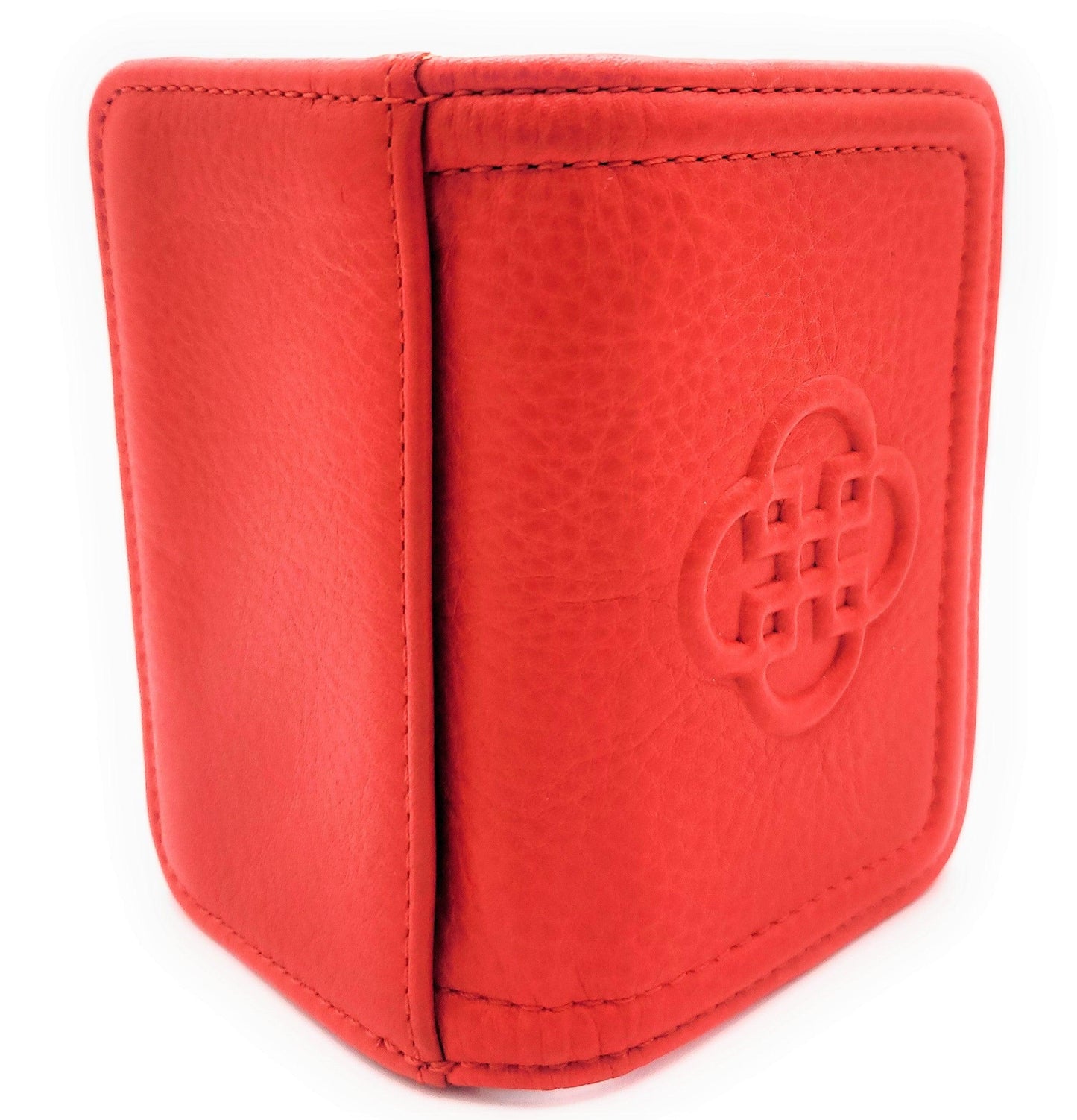 Jade RFID Leather Card Holder - Red