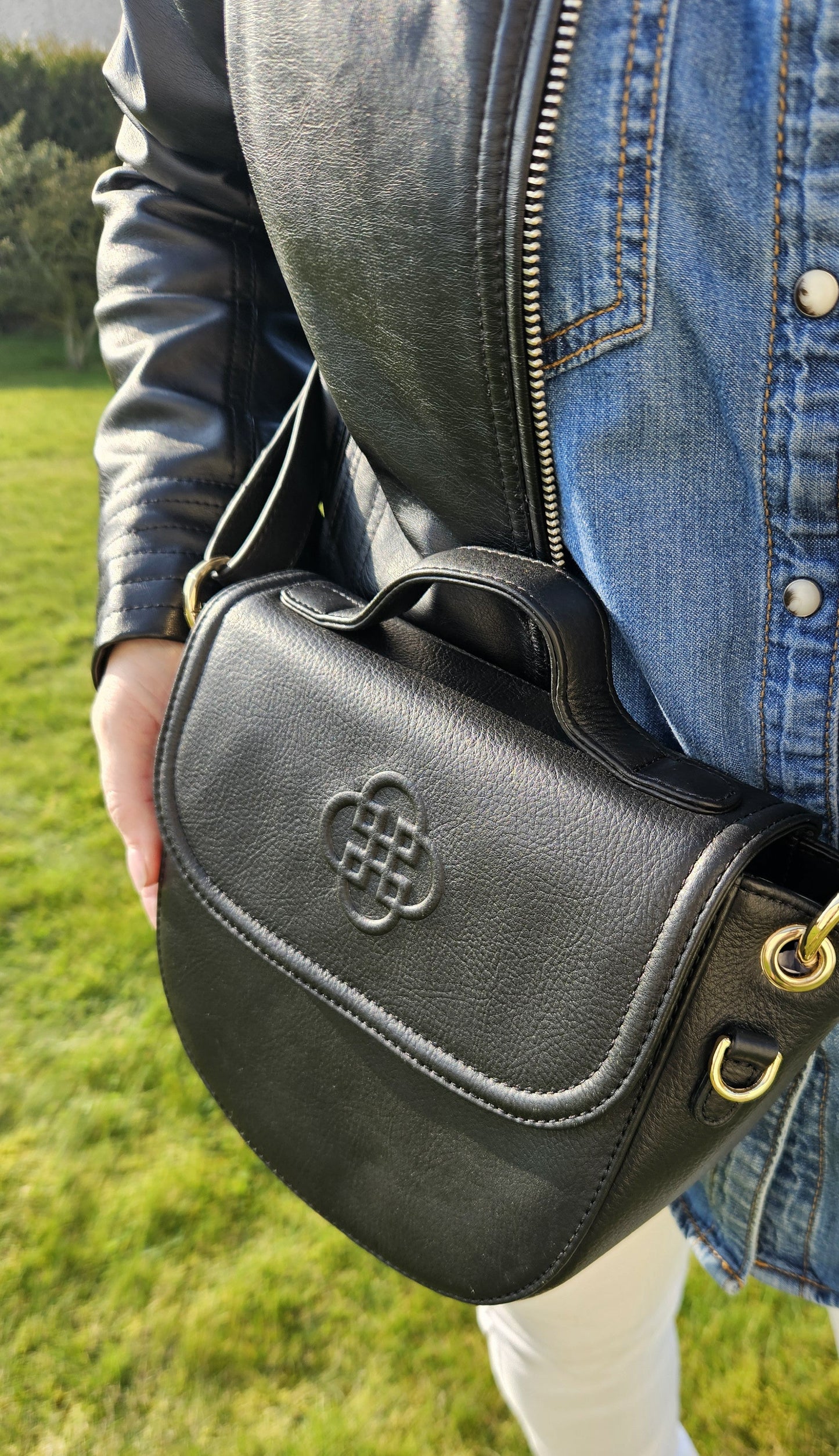 Mia Leather Designer Handbag