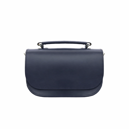 Aura Handmade Leather Bag – Navy Blue