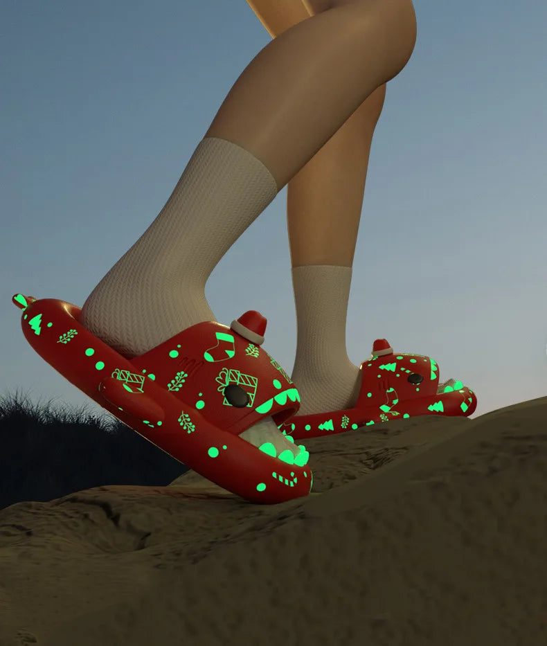 Glow-in-the-Dark Shark Slipper Sandals