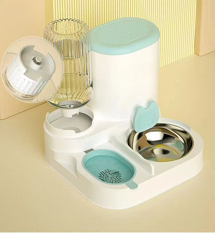 Cat Bowl Automatic Feeder - Integrated Water Dispenser